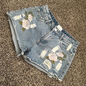 Brand New Embroidered Cut Offs